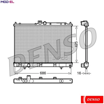 RADIATOR ENGINE COOLING DRM45031 FOR MITSUBISHI OUTLANDER/SUV AIRTREK 2.4L 4cyl - Image 1 of 4