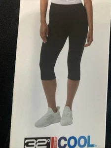 32 Degrees Damen Cropped Tight Capri, schwarz, Größe M - Bild 1 von 2