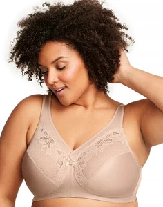 Reggiseno Glamorise Plus Size MagicLift senza ferretto supporto minimizzatore - Caffè - 38G - Foto 1 di 8