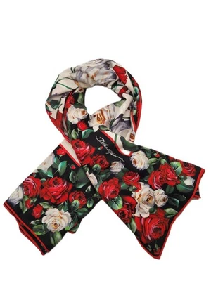 PVP € 550 DOLCE & GABBANA Bufanda Envoltura Estola Pañuelo Logo 128 cm x 128 cm Foto 1 de 4