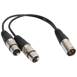 Cavo Audio XLR Sdoppiatore A Y, Cavo Audio XLR Da 3 Pin Maschio A Doppio 3 Pin - Foto 1 di 7