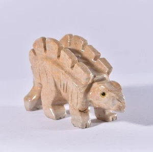 Soapstone Stegosaurus Dinosaur Large Polished Carving 72mm Hand Carved Peru - Picture 1 of 5