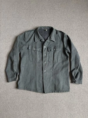 Chaqueta Camisa Denim Vintage 60’s 70’s Swiss Prison Army Ropa de Trabajo Sal Pimienta L Foto 1 de 4