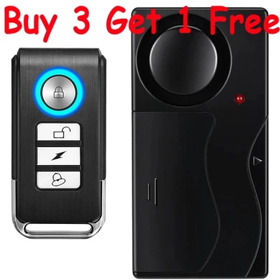 Loud 150dB Inalámbrico Antirrobo Vibración Motocicleta Bicicleta Alarma con Mandos a Distos Nuevo Foto 1 de 4