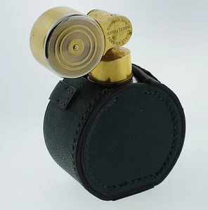 VINTAGE ESCALE DE MARCEL FRANCK FRANCE PERFUME BACCARAT ATOMIZER LEATHER GLASS - Picture 1 of 12