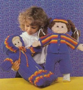 CROCHET CUTIES TO FIT DOLLS 16" CABBAGE PATCH -IN ENGL&FRENCH IN KW. - Foto 1 di 1