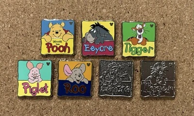 2012 Disney’s Pooh and Friends Hidden Mickey Pin Set, Full set of 7 ~ AUTHENTIC! - Image 1 of 2