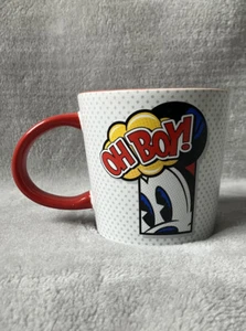 Disney Mickey Mouse 3D "Oh Boy" Comic Style Colourful Red Coffee Tea Mug Cup - Picture 1 of 6