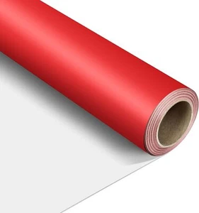 Red Gift Wrapping Paper 17 Inches X 32.8 Feet Solid Color Matte Paper Perfect... - Picture 1 of 3