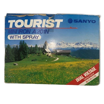 Mini plancha eléctrica portátil para mayordomo de viaje Sanyo A201N con pulverizador 120/240 voltios Foto 1 de 4
