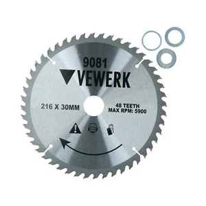 Hojas de sierra circular con punta de carburo de tungsteno 216 mm x 30 mm TCT 48 dientes - Imagen 1 de 3