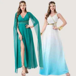 Women's Greek Goddess Dress Costume Cosplay Adult Sexy Cleopatra Queen Dress - Picture 1 of 23