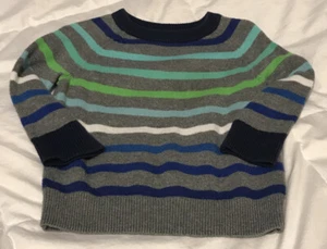 Suéter Baby Gap Niños Gris Azul Rayas Talla 18-24M - Imagen 1 de 4