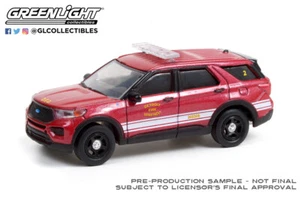 Greenlight 1:64 Hot Pursuit 2020 Ford Police Interceptor 30257 Detriot Fire Dept - Picture 1 of 3