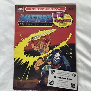 Golden He-Man Big Coloring Book Masters of the Universe MOTU Heman Hordak Horde - Picture 1 of 12