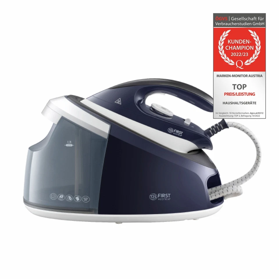 Dampfbügelstation 140g/min 3000W Bügeleisen Dampfstation 1700ml Wassertank - Bild 1 von 1