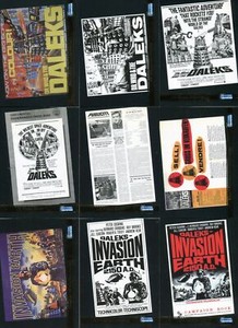 Doctor Who Big Screen Movie Posters Gold Foil Chase Card Set Strictly Ink 2003