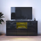 Modern TV Stand White/Black TV LED Entertainment High Gloss Doors Unit Cabinet