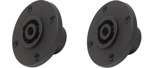 2 PC-TSC010 4-Pin Round Speakon Male Panel Locking Speaker Connector NL4MPR sim. - Picture 1 of 1