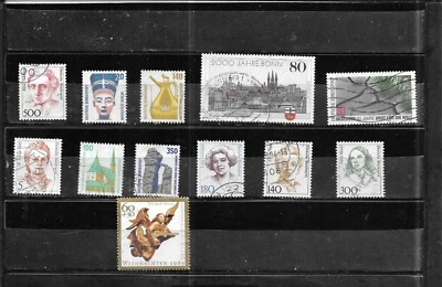 GERMANY 1989. SELECTION OF 12. VERY FINE USED. AS PER THE SCAN. - Image 1 of 3