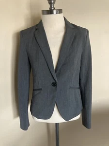 NWT H&M Black Checked Career Blazer Jacket Size 6 Tailored Fit Career WorkWear - Picture 1 of 8