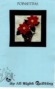 Patrón de edredón de pared Poinsettias de hasta toda la noche acolchado - Imagen 1 de 2