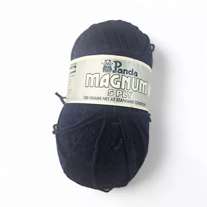 Panda Magnim 5 Ply Acrylic Yarn - Navy Blue Single Ball 100g 417m Vintage - Picture 1 of 3