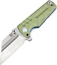 Artisan Proponent Framelock Blue/gold Titanium Folding S35vn Knife 1820gbu02