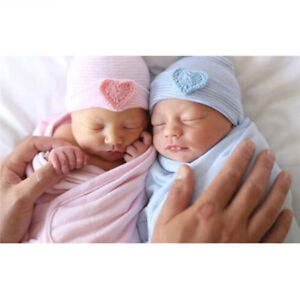 Girl Boy Beanie Hat Baby Hat Multicolor Love Heart Cotton Crochet Infant Newborn