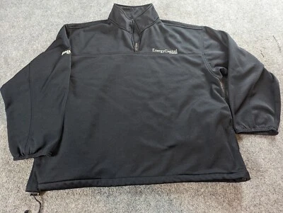 Ping Golf Jacket Big Mens Large Black Solid 1/4 Zip Pockets Drawstring Logo - Image 1 of 4