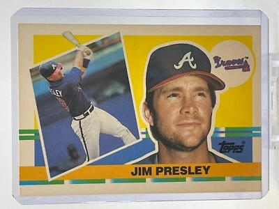 1990 Topps Big Card #304 Jim Presley Atlanta Braves 3rd Baseman/ 1st Baseman - Image 1 of 2