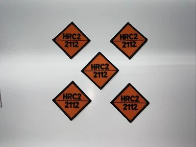 5- HRC2 2112 Replacement  FR Patches Iron On Fire Retardant Shirt *BONUS PATCH* - Image 1 of 2