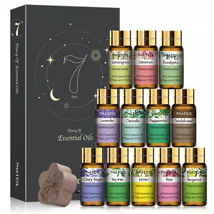 Ätherische Öle Set 12x 5ml, Reine Duftöle für Diffuser -Lavendel,Rose,Zitrone - Bild 1 von 13