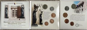 Bosnia - Mint set 5 coins 10 20 50 Feninga 1 2 KM 2000 UNC in folder Lemberg-Zp - Picture 1 of 1