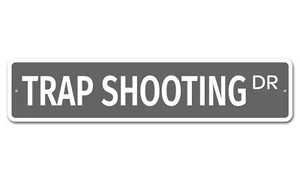 7674 SS Trap Shooting 4""x18"" Insegna stradale novità alluminio - Foto 1 di 2
