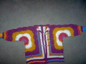 New, handcrafted/crochet oversized hexagon sweater, XXL - Picture 1 of 7