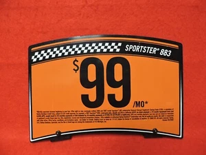 Harley Davidson 2005 and 2006 883 Sportster Dealer Sale Pricing Sign - Picture 1 of 3
