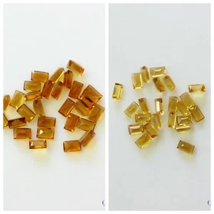Baguettes de citrino de color oscuro y claro 5x3 mm piedra preciosa facetada suelta calidad AAA - Imagen 1 de 20
