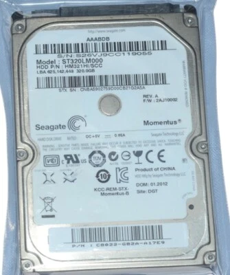 Seagate ST320LM000 HM321HI 320GB HDD 5400RPM 8MB 2.5" SATA Laptop Hard Drive - Image 1 of 4
