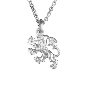 Solid 925 Sterling Silver Celtic Scottish Lion Pendant Necklace - Picture 1 of 1