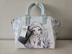 Loungefly Disney The Little Mermaid Ariel Blue Watercolor Satchel Bag New - Picture 1 of 11