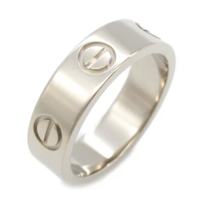 CARTIER Love Ring 18KWG White Gold Used unisex US size 5.5 #51 - Image 1 of 4