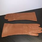 Women's Size 7 Brown Brooks Brothers Italian leather Silk Lined gloves