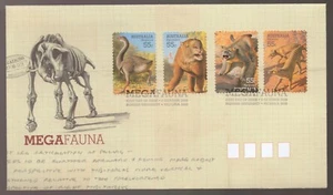 2008 Australia MEGA FAUNA Self Adhesive Stamps FDC - Foto 1 di 2
