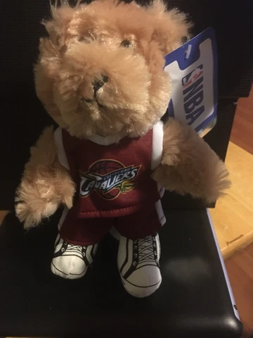 Cleveland Cavaliers Lt Brown Teddy Bear Plush Cavs Uniform Tennis Shoes Tag 8" Cover