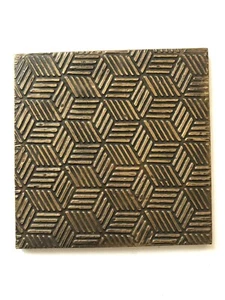 Set of 6 Brass Metal Sheet embossed Drink Coasters, Light weight, Hand crafted - Picture 1 of 3