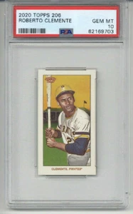 2020 TOPPS 206 ROBERTO CLEMENTE CARD PITTSBURGH PIRATES PSA 10 LOW POP RARE - Picture 1 of 2