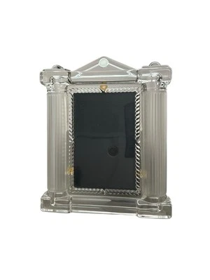 Marco de fotos de cristal esmerilado Mikasa Cotillon 9” X 7” columnas fachada Foto 1 de 4