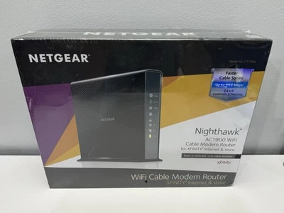 Netgear Nighthawk AC1900 WiFi Cable Modem Router XFINITY Internet & Voice C7100V - Image 1 of 4