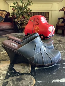 Dr Scholls The Original Amore Platinum Grey Whip stitch Comfort Wedge Clogs 7.5 - Picture 1 of 10